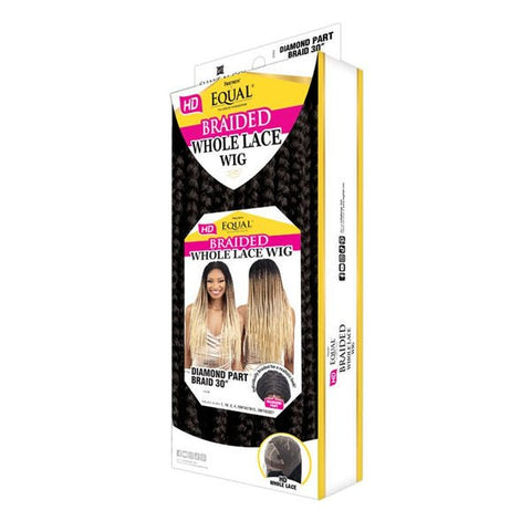Freetress Equal Synthetic Braided Lace Front Wig - DIAMOND PART BRAID 30" - SoGoodBB.com