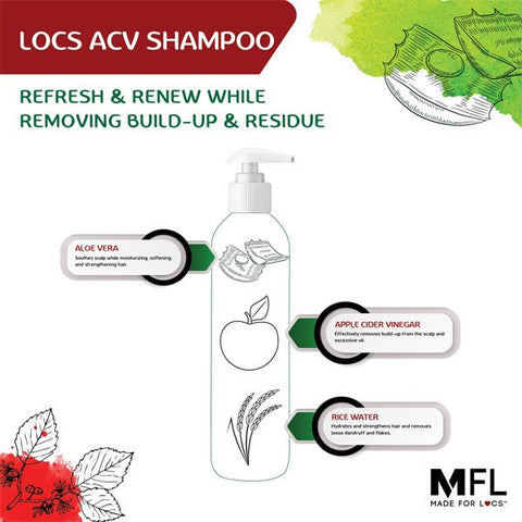 MFL - Locs Vegan Apple Cider Vinegar Shampoo -8oz - (C) - SoGoodBB.com