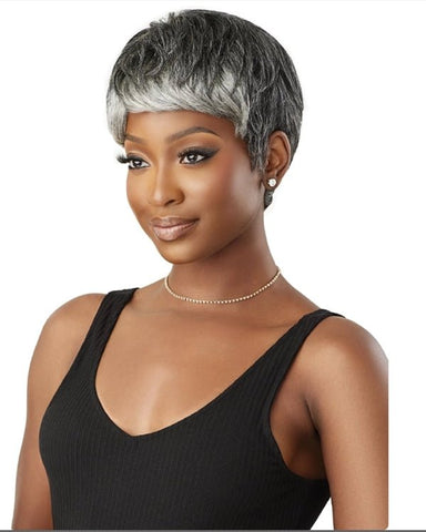 Outre 100% Human Hair Fab & Fly Gray Glamour Full Cap Wig - HH ARLETTE - SoGoodBB.com