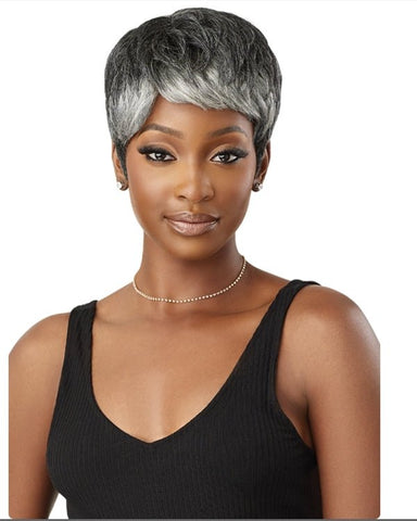 Outre 100% Human Hair Fab & Fly Gray Glamour Full Cap Wig - HH ARLETTE - SoGoodBB.com