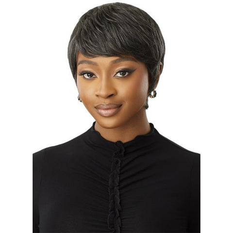 Outre 100% Human Hair Fab & Fly Gray Glamour Full Cap Wig - HH CELIA - SoGoodBB.com