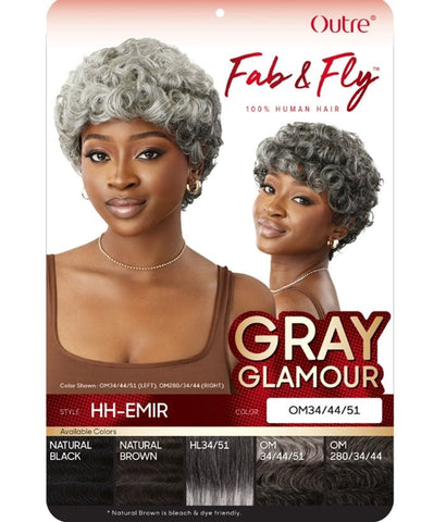 Outre 100% Human Hair Fab & Fly Gray Glamour Wig - EMIR - SoGoodBB.com