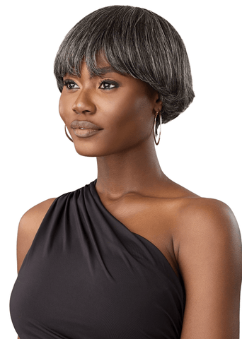 Outre 100% Human Hair Fab & Fly Gray Glamour Wig - MIKAH - SoGoodBB.com