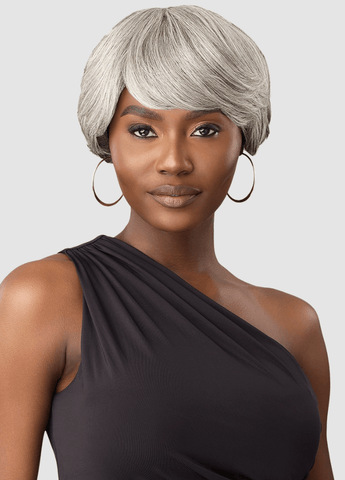 Outre 100% Human Hair Fab & Fly Gray Glamour Wig - MIKAH - SoGoodBB.com