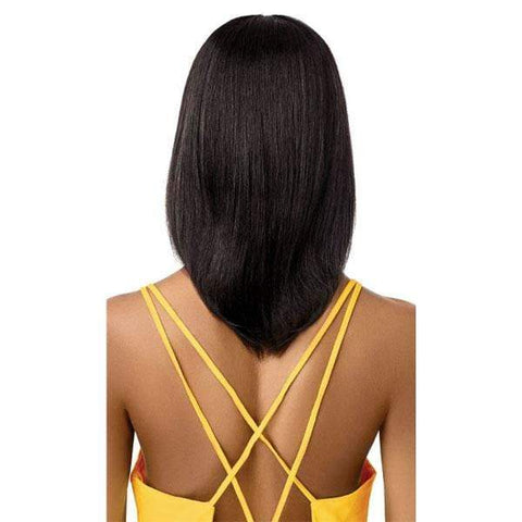 Outre 100% Human Hair Lace Wigs Outre The Daily Wig 100% Human Hair Wet & Wavy Wig - LAYER BOB 16"