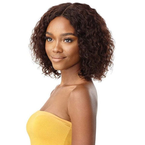 Outre 100% Human Hair Lace Wigs Outre The Daily Wig 100% Human Hair Wet & Wavy Wig - NATURAL DEEP 12" - Clearance