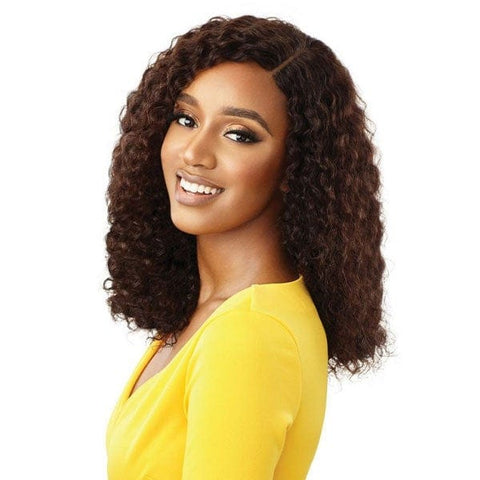 Outre 100% Human Hair Lace Wigs Outre The Daily Wig 100% Human Hair Wet & Wavy Wig - NATURAL DEEP 16" - Clearance