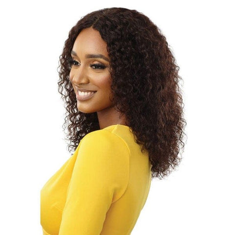 Outre 100% Human Hair Lace Wigs Outre The Daily Wig 100% Human Hair Wet & Wavy Wig - NATURAL DEEP 16" - Clearance