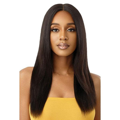 Outre 100% Human Hair Lace Wigs Outre The Daily Wig 100% Human Hair Wet & Wavy Wig - NATURAL DEEP 22" - Clearance
