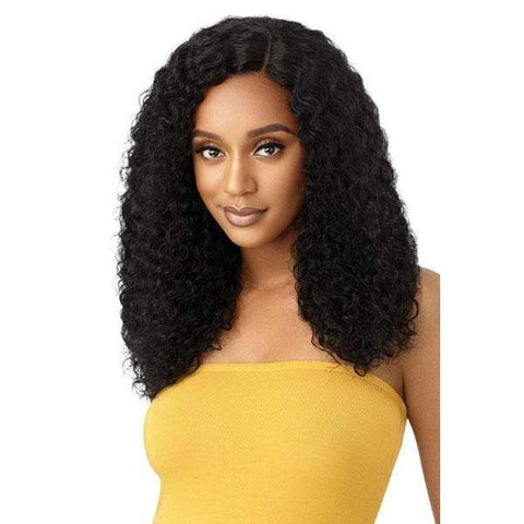 Outre 100% Human Hair Lace Wigs Outre The Daily Wig 100% Human Hair Wet & Wavy Wig - NATURAL DEEP 22" - Clearance