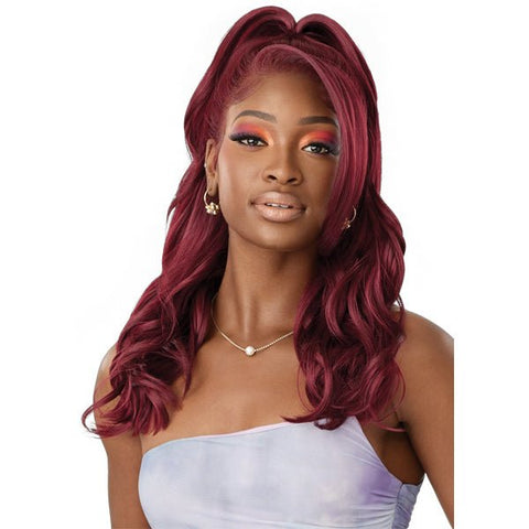 Outre Airtied Human Hair Blend Glueless 13X6 HD Lace Front Wig - HHB NATURAL WAVE 20" - SoGoodBB.com