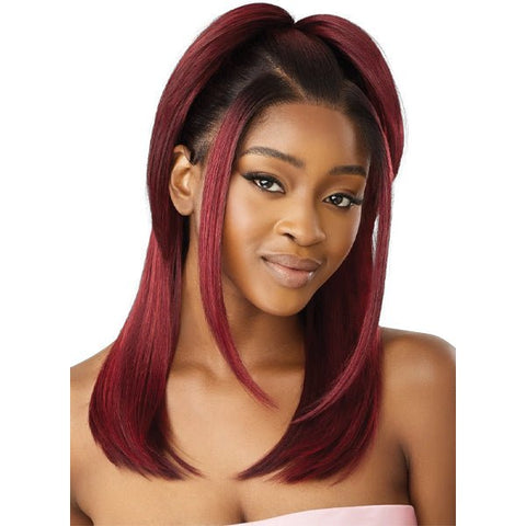 Outre Airtied Human Hair Blend Glueless 13X6 HD Lace Front Wig - HHB SLEEK YAKI 20" - SoGoodBB.com