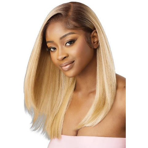Outre Airtied Human Hair Blend Glueless 13X6 HD Lace Front Wig - HHB SLEEK YAKI 20" - SoGoodBB.com