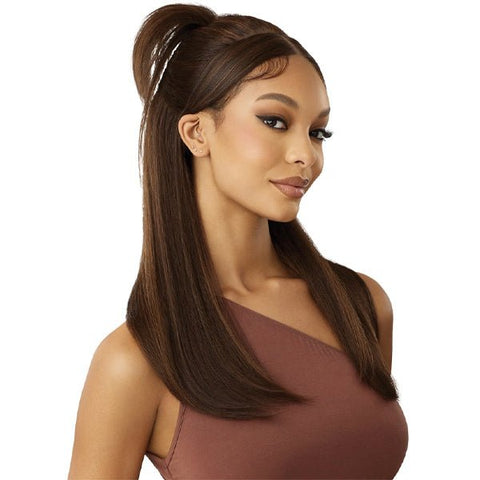 Outre Human Hair Blend 5x5 Lace Closure Wig - HHB NATURAL YAKI 22" - SoGoodBB.com