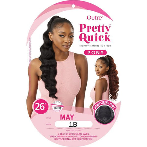 Outre Pretty Quick Synthetic Wrap Ponytail - MAY - SoGoodBB.com