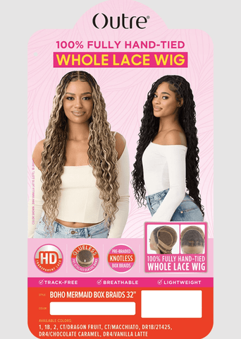 Outre Synthetic 100% Fully Hand - tied Whole Lace Wig - BOHO MERMAID BOX BRAID 32" - SoGoodBB.com