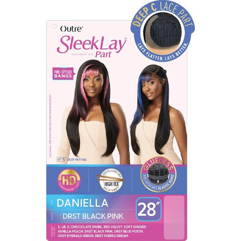 Outre Synthetic Sleeklay Part HD Lace Front Wig - DANIELLA - SoGoodBB.com