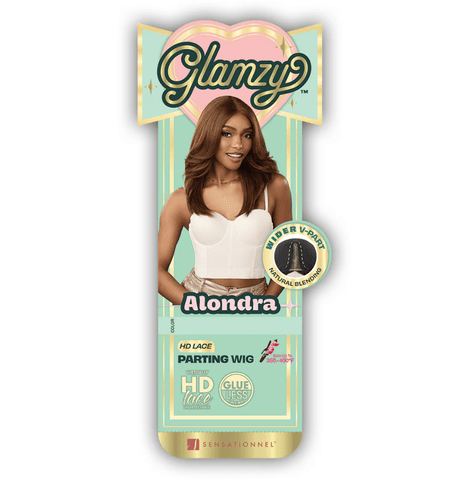 Sensationnel Glamzy Synthetic Hair Glueless HD Lace Parting Wig - Alondra - SoGoodBB.com