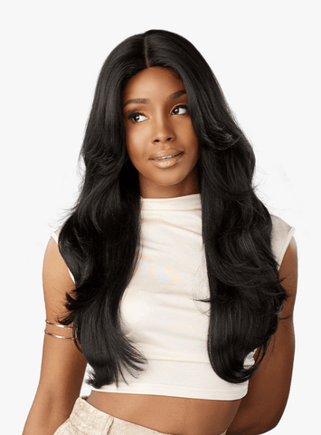Sensationnel Glamzy Synthetic Hair Glueless HD Lace Parting Wig - ELYSIA - SoGoodBB.com