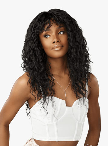 Sensationnel Glamzy Synthetic Hair Glueless HD Lace Parting Wig - Misty - SoGoodBB.com
