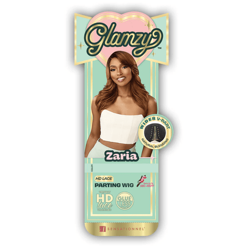 Sensationnel Glamzy Synthetic Hair Glueless HD Lace Parting Wig - Zaria - SoGoodBB.com