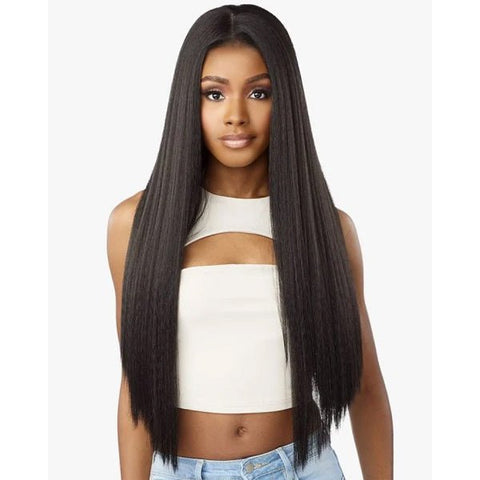 Sensationnel Kinky Edges Kinks & Co 13x6 HD Lace Front Wig - 13x6 KINKY SILK PRESSED 26 - SoGoodBB.com