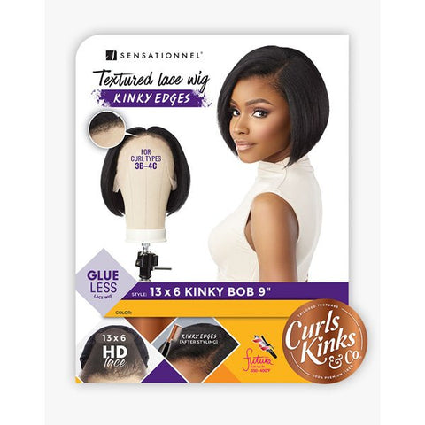 Sensationnel Kinky Edges Kinks & Co 13x6 HD Lace Front Wig - KINKY BOB 9 - SoGoodBB.com