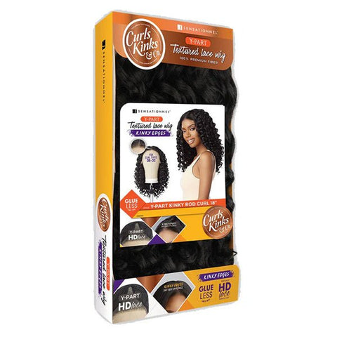 Sensationnel Kinky Edges Kinks & Co Y - Part Lace Wig - KINKY ROD CURL 18 - SoGoodBB.com