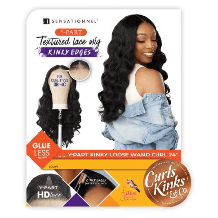 Sensationnel KINKY EDGES Y - PART KINKY LOOSE WAND CURL 24″ - SoGoodBB.com