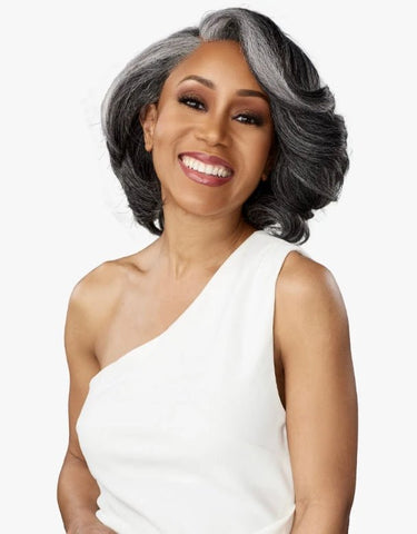 Sensationnel Synthetic Hair Dashly Salt & Pepper Lace Wig - SP LACE UNIT9 - SoGoodBB.com