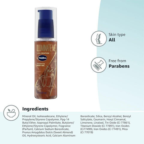 Vaseline - Illuminate Me Shimmering Body Oil - 3.3oz - (C) - SoGoodBB.com