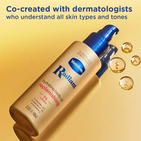 Vaseline Radiant X Replenishing And Hydrating Body Oil - 3.7oz - (C) - SoGoodBB.com