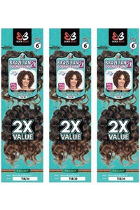 [3 Pack Deal] Bobbi Boss African Roots Collection Crochet Braid - 2X BRAZILIAN COSMO CURL 6" - SoGoodBB.com