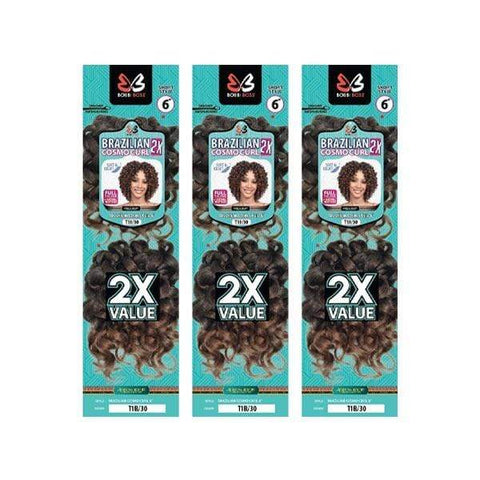 [3 Pack Deal] Bobbi Boss African Roots Collection Crochet Braid - 2X BRAZILIAN COSMO CURL 6" - SoGoodBB.com