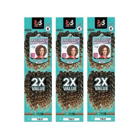 [3 Pack Deal] Bobbi Boss African Roots Collection Crochet Braid - 2X BRAZILIAN WATER CURL 6" - SoGoodBB.com