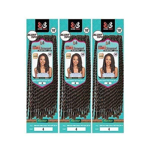 [3 Pack Deal] Bobbi Boss African Roots Collection Crochet Braid - BOMBA SENEGAL TWIST BLUNT TIPS 10" - SoGoodBB.com