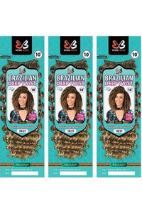 [3 Pack Deal] Bobbi Boss African Roots Collection Crochet Braid - BRAZILIAN DEEP TWIST 10" - SoGoodBB.com