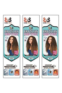 [3 Pack Deal] Bobbi Boss African Roots Collection Crochet Braid - BRAZILIAN DEEP TWIST 18" - SoGoodBB.com