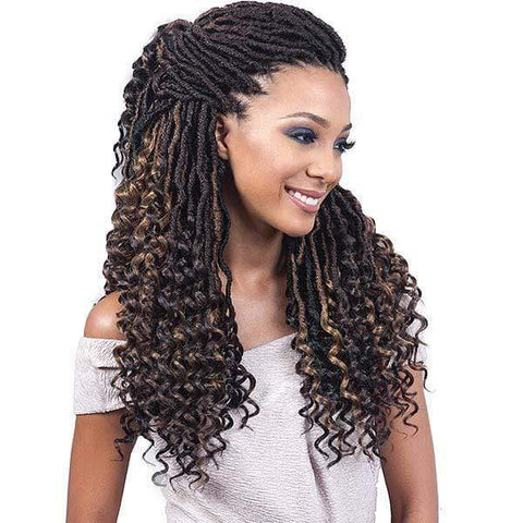 [3 Pack Deal] Bobbi Boss African Roots Collection Crochet Braid - NU LOCS CURLY TIPS 20" - SoGoodBB.com