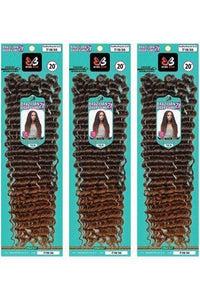 [3 Pack Deal] Bobbi Boss African Roots Synthetic Crochet Braid - 2X BRAZILIAN DEEP CURL 20" - SoGoodBB.com