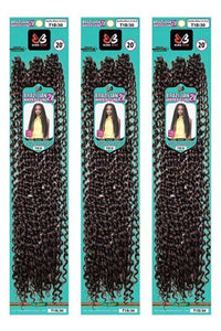 [3 Pack Deal] Bobbi Boss African Roots Synthetic Crochet Braid - 2X BRAZILIAN WATER CURL 20" - SoGoodBB.com