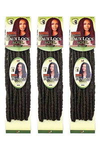 [3 Pack Deal] Bobbi Boss Bomba Dreadlocks Synthetic Crochet Braid - BOMBA FAUX LOCS SOUL 18" - SoGoodBB.com