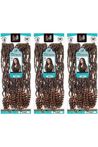 [3 Pack Deal] Bobbi Boss Synthetic Crochet Braid - NU LOCS CURLY TIPS 18" 2X - SoGoodBB.com