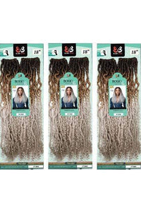 [3 Pack Deal] Bobbi Boss Synthetic Crochet Braid - NU LOCS WATER CURL BOHO STYLE 18" 2X - SoGoodBB.com