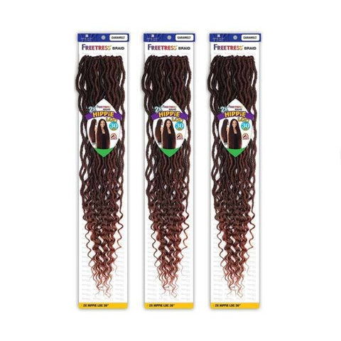 [3 Pack Deal] Freetress Synthetic Crochet Braid - 2X HIPPIE LOC 30" - SoGoodBB.com