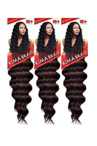 [3 pack deal] Harlem 125 KIMA Braid Crochet Braid - Ocean Wave 20" - SoGoodBB.com