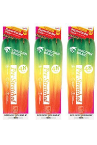 [3 Pack Deal] Janet Collection Pre Stretched Unicorn Crochet Braid - 3X SUPER CARIBE TRIPLE 48" - SoGoodBB.com