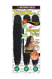 [3 PACK DEAL] Motown Tress Senegal Twist Braid - CST. MEGA 12 - SoGoodBB.com