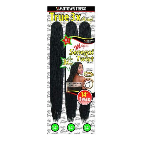 [3 PACK DEAL] Motown Tress Senegal Twist Braid - CST. MEGA 14 - SoGoodBB.com