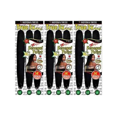 [3 PACK DEAL] Motown Tress Senegal Twist Braid - CST. MEGA 14 - SoGoodBB.com